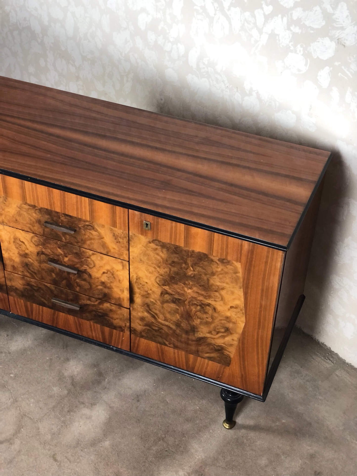 dresser with root veneer