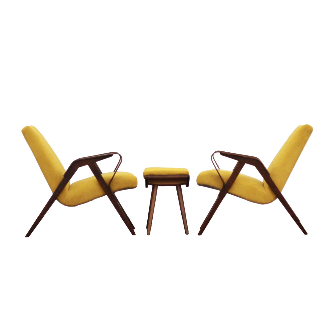 armchairs with footstool Tatra